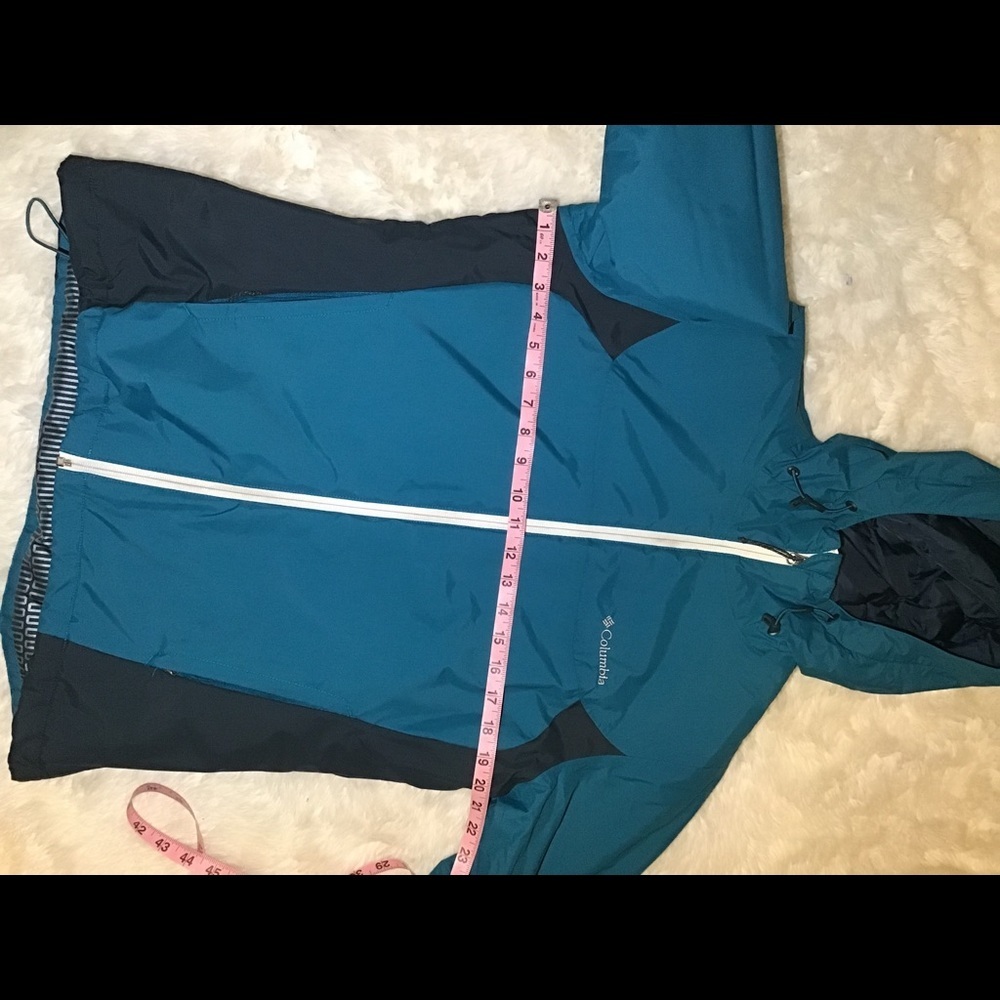Columbia teal/black thermal coil soft shell unisex coat size medium - Picture 10 of 10